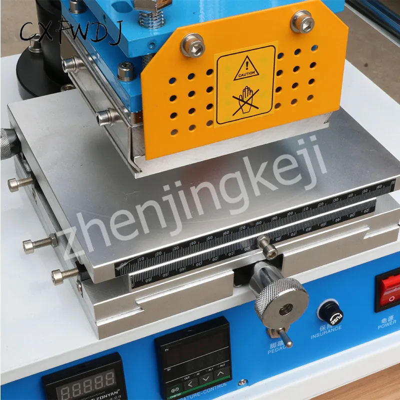 

Pneumatic Bronzing Machine Aluminum Foil Leather Plastic Bronzing Machine Workbench Adjustable Height Hot Press Machining Center