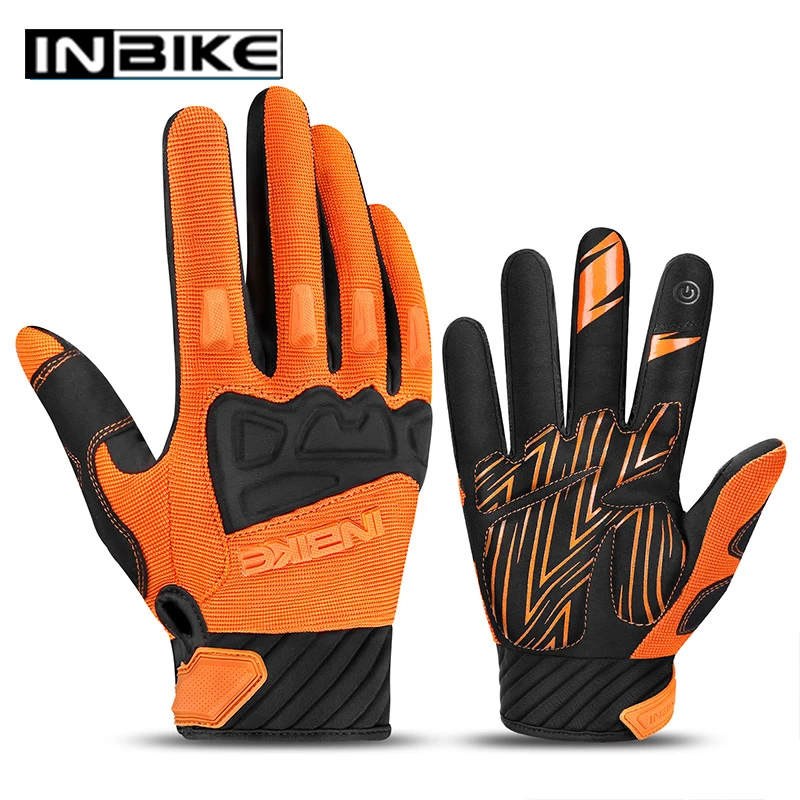 Перчатки мотоциклетные INBIKE с двойной защитой противоударные спортивные митенки