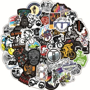 103050pcs mountain biking cyclist stickers laptop guitar luggage skateboard bike car waterproof cool sticker decal kid toys free global shipping