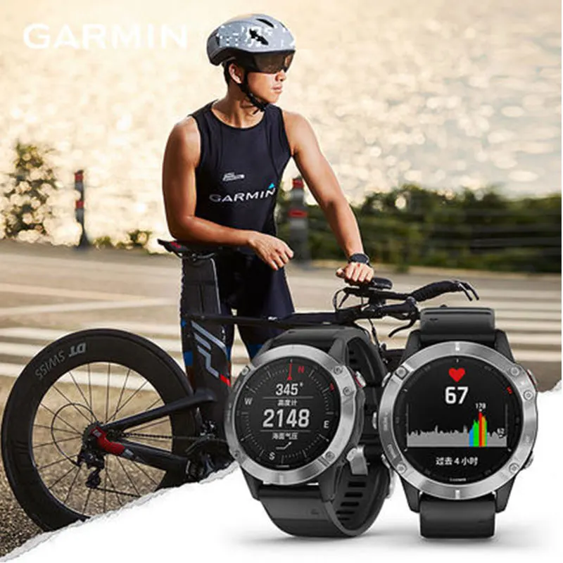 Смарт часы мужские Garmin Fenix 6 с GPS регулировкой температуры и высоты датчиками Pulse Ox