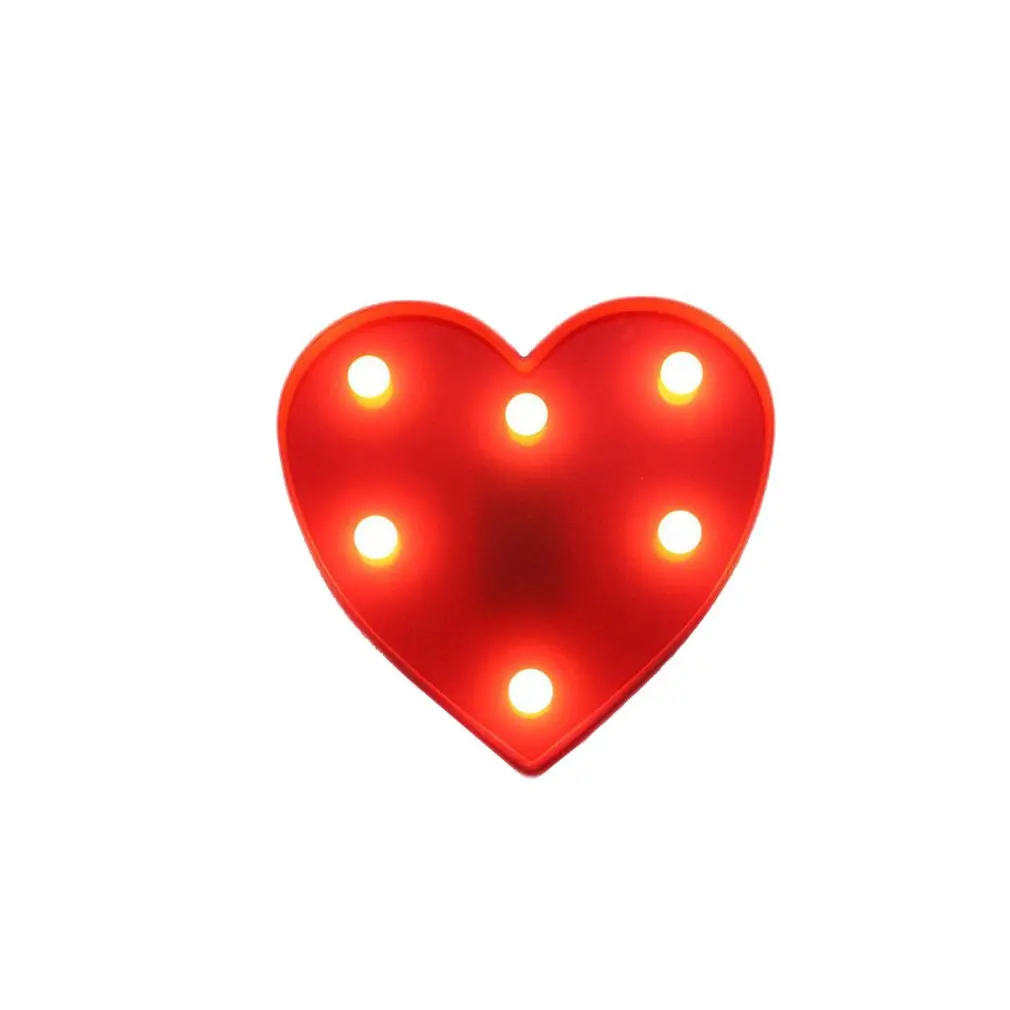 26 букв Белый светодиодный ночник знак маркиза Алфавит лампа для дня рождения