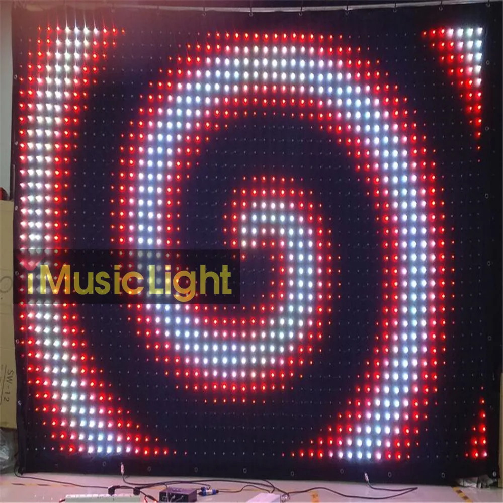 P6 2 м x 3 светодиодный видео занавес звезда ткань сценический фоны свадебный фон