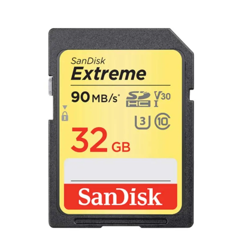 SanDisk SDHC/SDXC SD Card 4K UHD 32GB 64GB 128GB Memory Card Extreme  C10 U3 V30 150MB/s (32GB: 90MB/s) UHS-I Flash Card