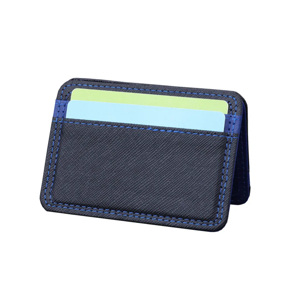 

Fashion Pu Leather Mini Small Magic Wallets Card Holder Pouch Credit Bank Card Case Holder