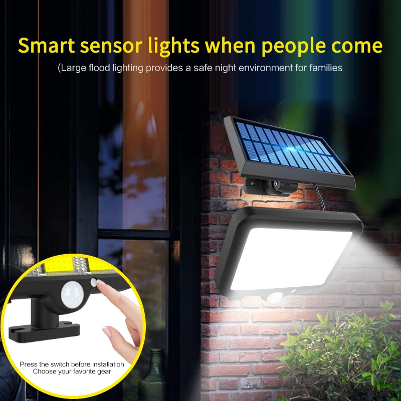 

LED Solar Light Outdoor Solar Lamp PIR Motion Sensor Wall Light Waterproof Solar Powered Sunlight For Smart Home Decoration