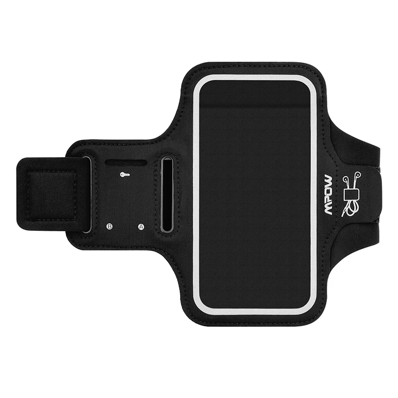 Black Armband Mpow спортивный нарукавный чехол для спортзала для iPhone X, регулируемый нарукавник для бега, на руку, для смартфона, для сотовых телефонов, ручная сумка для iPhone, чехол - Цвет: Black Armband