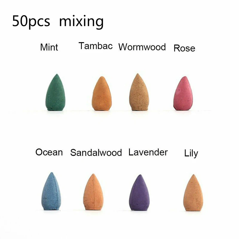 

50 natural reflux towers Indian aroma smoke reflux tower cones natural reflux sandalwood aromatherapy,