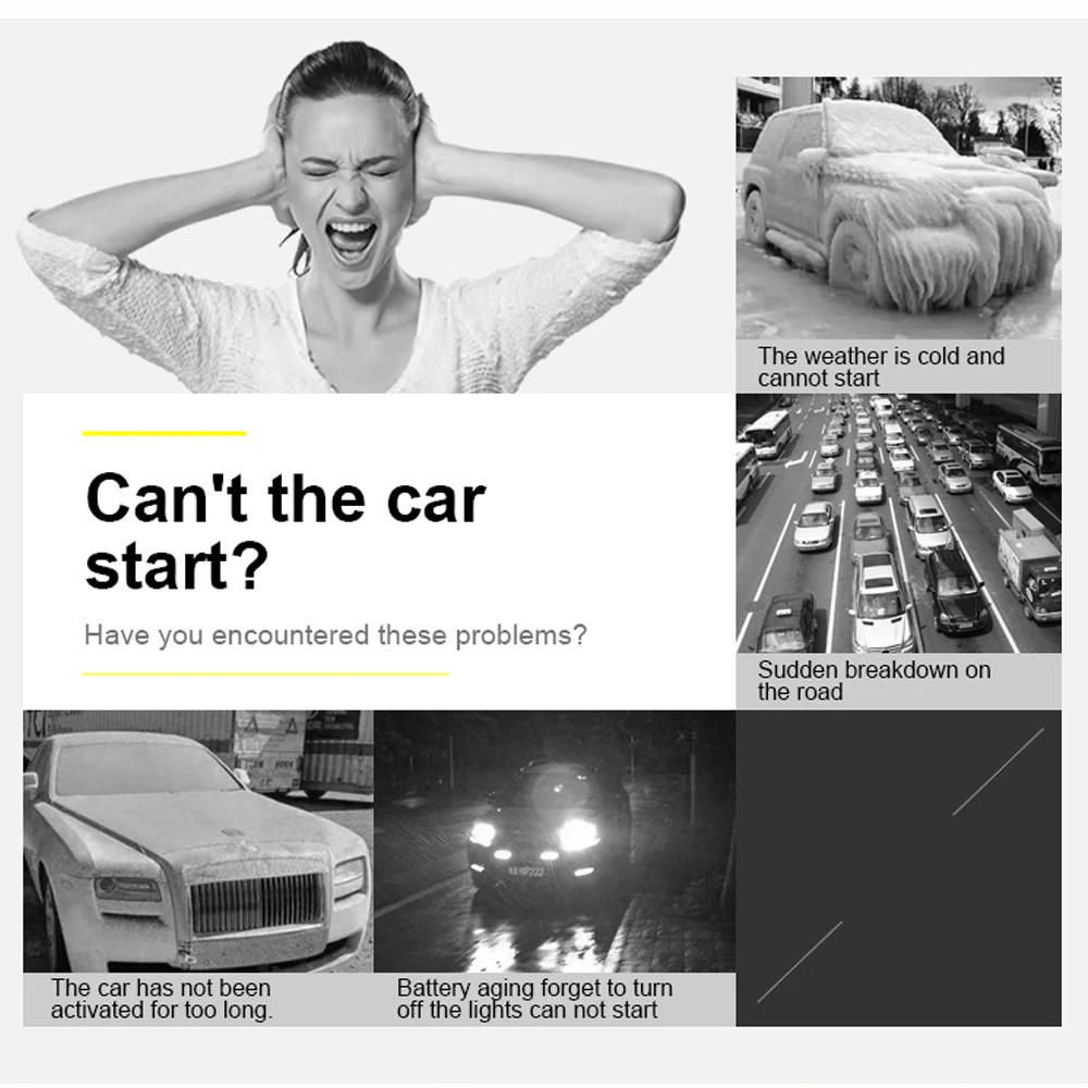 Портативный автомобильный стартер высокой мощности 24000 А мАч светодиодный