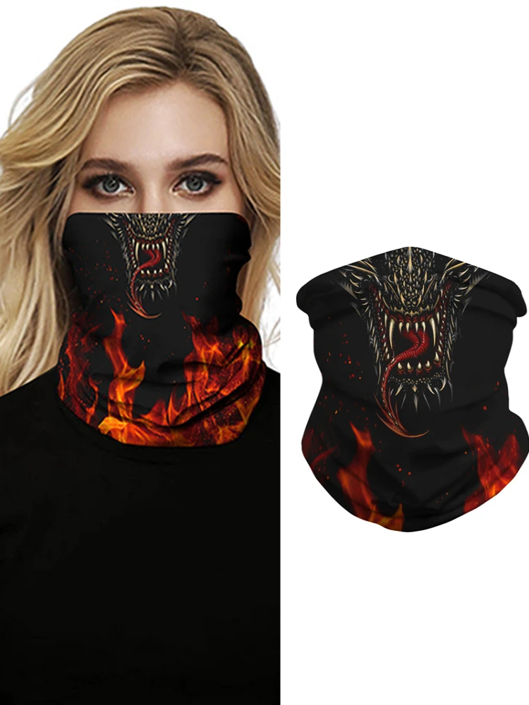 

2020 New Fashion Skull Girl Cartoon Animal Print FaceBandana Magic Scarf Headwrap Balaclava