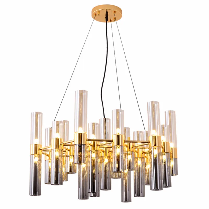 Современный блеск из блестящего Золотого Металла G4 светодиодная люстра пластина