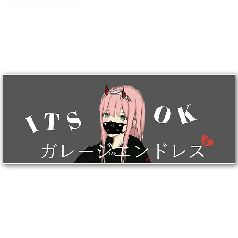 Фучжэнь бутик наклейки внешние аксессуары Аниме автомобиль наклейка для любимого в франкxx защелкивающаяся наклейка виниловый Автомобиль Мотоцикл Декор