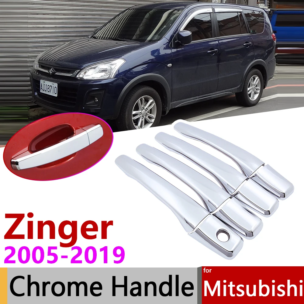 Для mitsubishi Zinger CMC 2005 ~ 2019 хромированные дверные ручки крышки наклейки на автомобиль