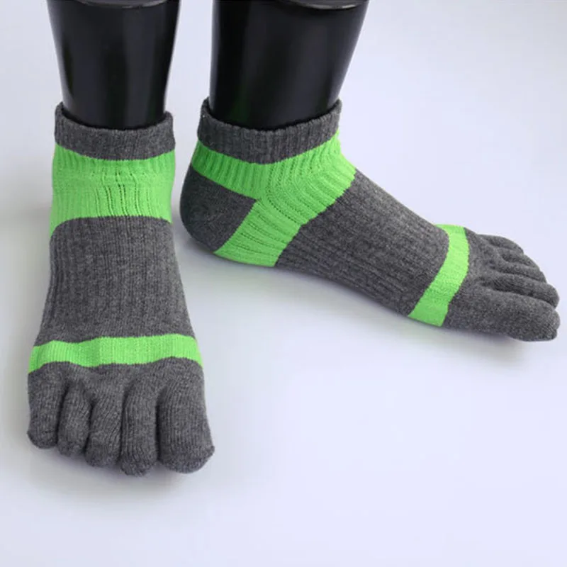 

5 Pairs/Lot Fashion Brand Sport Socks Men Pure Cotton Five Finger Compression Socks with Toes Japanese Breathable Short Toe Sock
