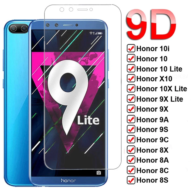 Закаленное стекло для Huawei Honor 9 8 lite 9X pro 10 20 8x 9x 9a 8a 8s 9c Защитное экрана honor