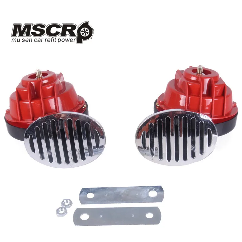 2x12 В красный Улитка воздушный Гудок с крышкой для автомобиля морской лодки