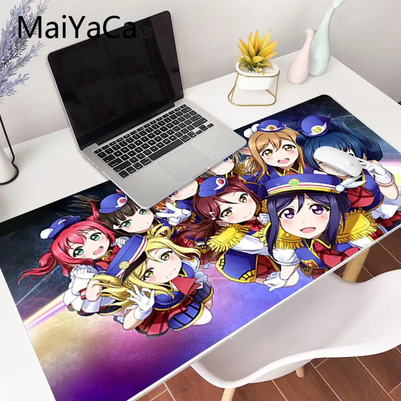 

MaiYaCa Love live school idol diary gamer play mats Mousepad Gaming Mouse Pad gamer Large Deak Mat 800x300mm for overwatch/cs go