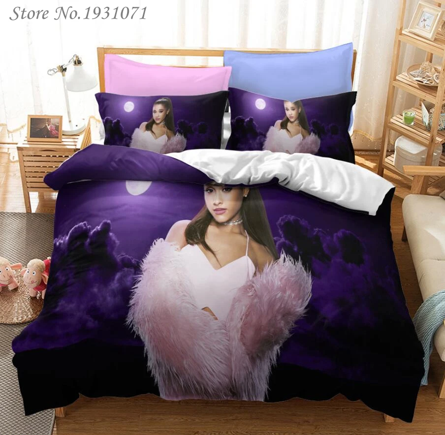 

Popular Ariana Grande 3d Bedding Set Adult Kids Duvet Cover Set with Pillowcase Twin Full Queen King Bed Linen Sets Bedclothes