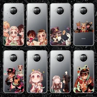 anime hanako kun yugi phone case transparent for xiaomi mi redmi note 10 t 8 9 pro lite 11 samsung s 8 9 10 20