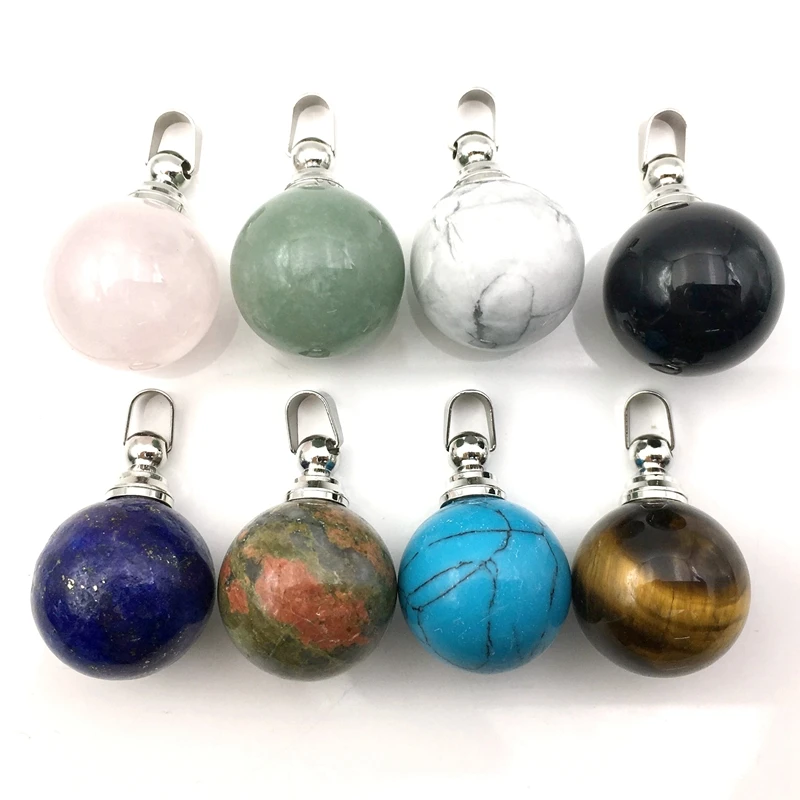 Подвеска в виде шарика из натуральных драгоценных камней диффузор эфирных масел