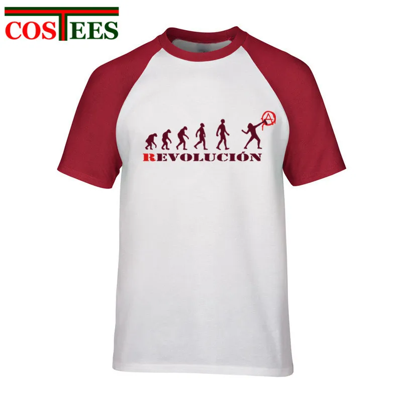 С забавным рисунком повседневные футболки для мужчин брендовая анархии Символ