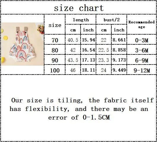 

infant baby girls summer sleeveless rainbow bodysuits newborn overalls jumpsuits toddler sunsuits 0-12M