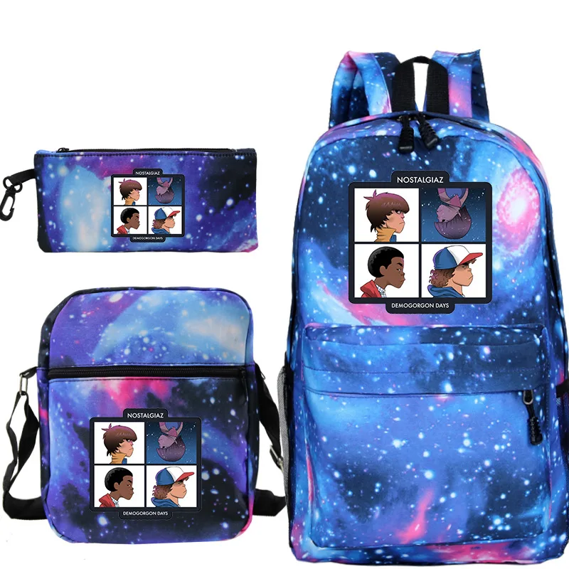 

3 шт./комплект, детский холщовый рюкзак для ноутбука