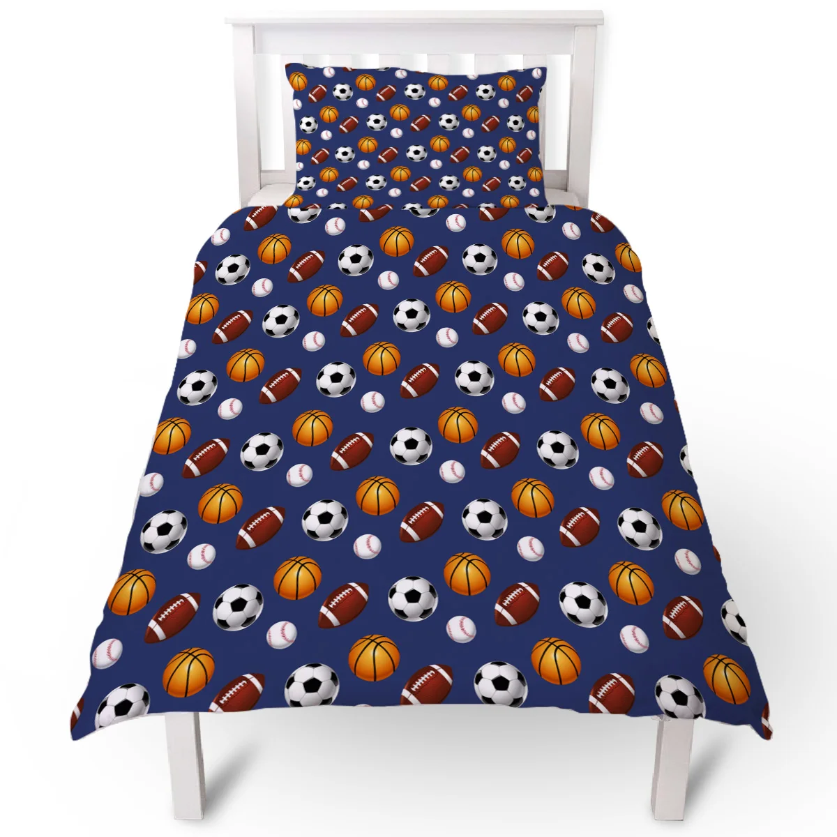 Бейсбольный Баскетбол Футбол спортивный синий пододеяльник наволочка чехол