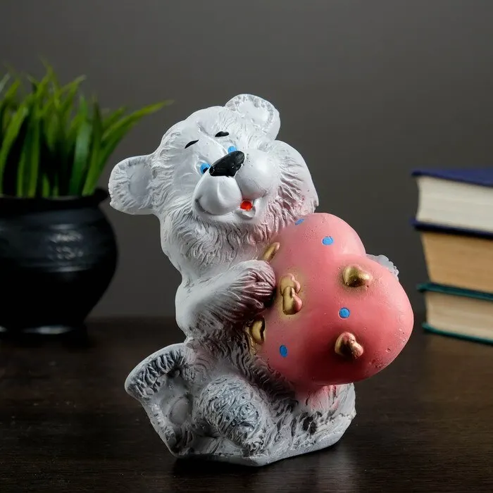 Копилка &quotМедведь с сердцем&quot малый МИКС 15см копилки детские товары