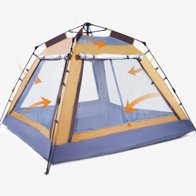 Hewolf Outdoor Tent 3-4 People Fully Automatic Rainproof Square Space Leisure Camping Beach | Спорт и развлечения