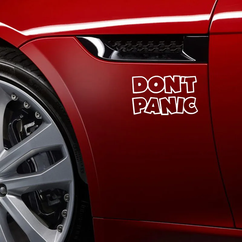 

Interesting DON'T PANIC Car Stickers Decals Car Window Decals Window Bodywork Vinyl Wrap Car Interior KK17*10cm