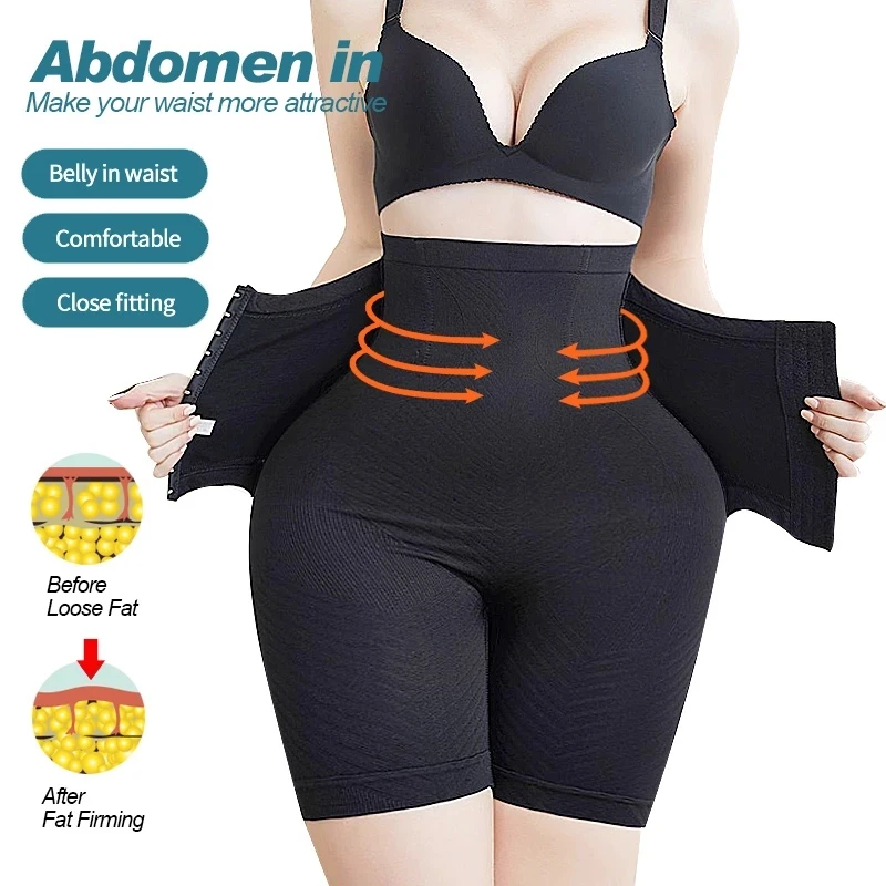 

SMDPPWDBB Women Shaper Corset Shorts High Stretch Seamless Slimming Panties Triple Buckle and Hook Iron Bone Big Size XXXXXL