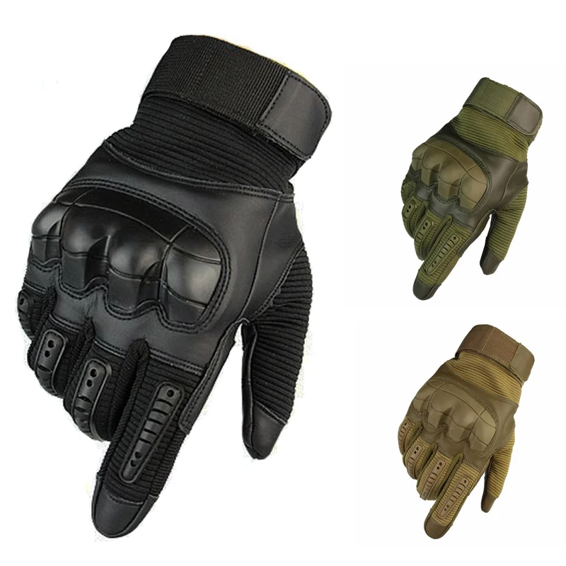 

Touch Screen Volledige Vinger Sport Handschoenen Voor Wandelen Fietsen Militaire Mannen Hard Knuckle Bescherming Handschoenen