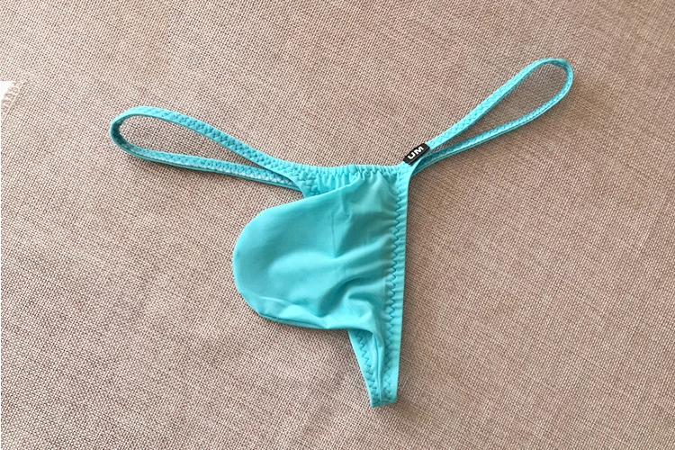 Мужские стринги из шелка удобные прозрачные трусы танга с тонким поясом