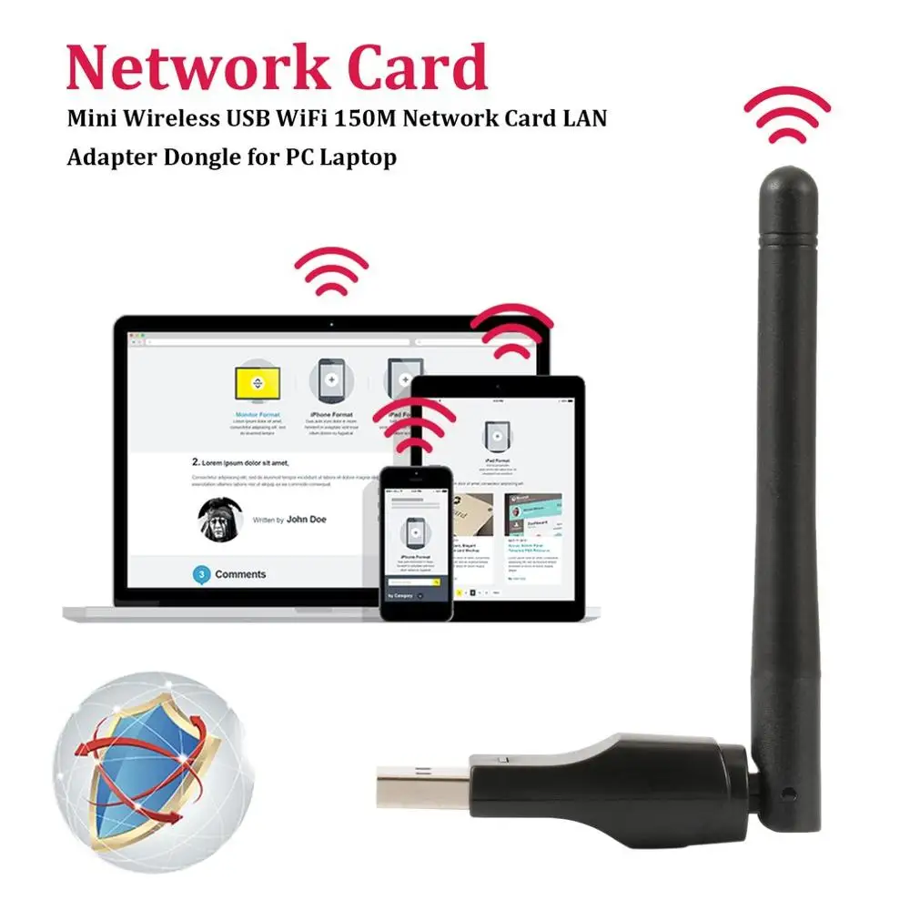 2019 полезный мини беспроводной WiFi сетевой адаптер 150 Мбит/с 20dBm карта для ПК