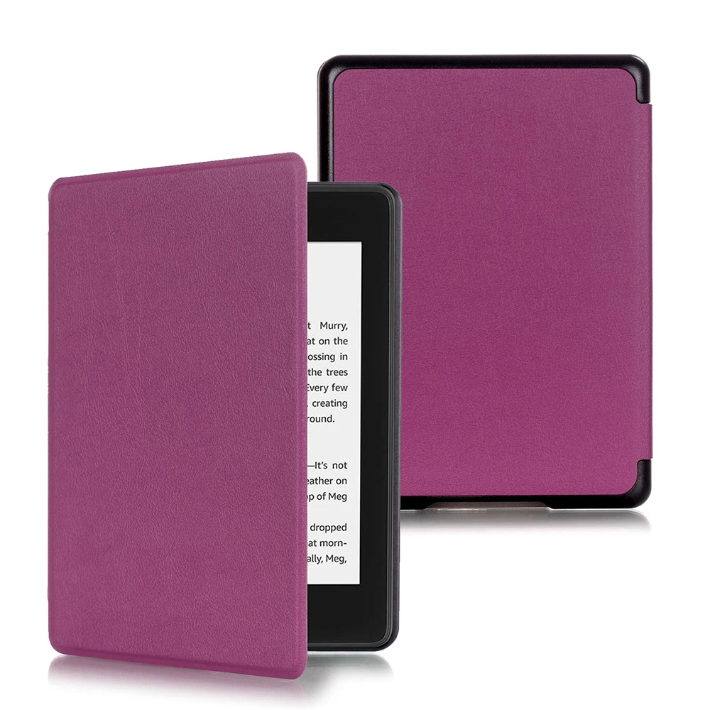 Purple Защитный чехол для Amazon, полностью, Kindle, ультра тонкий, умный чехол, кожаный чехол 10th Gen, выпущен - Цвет: Purple