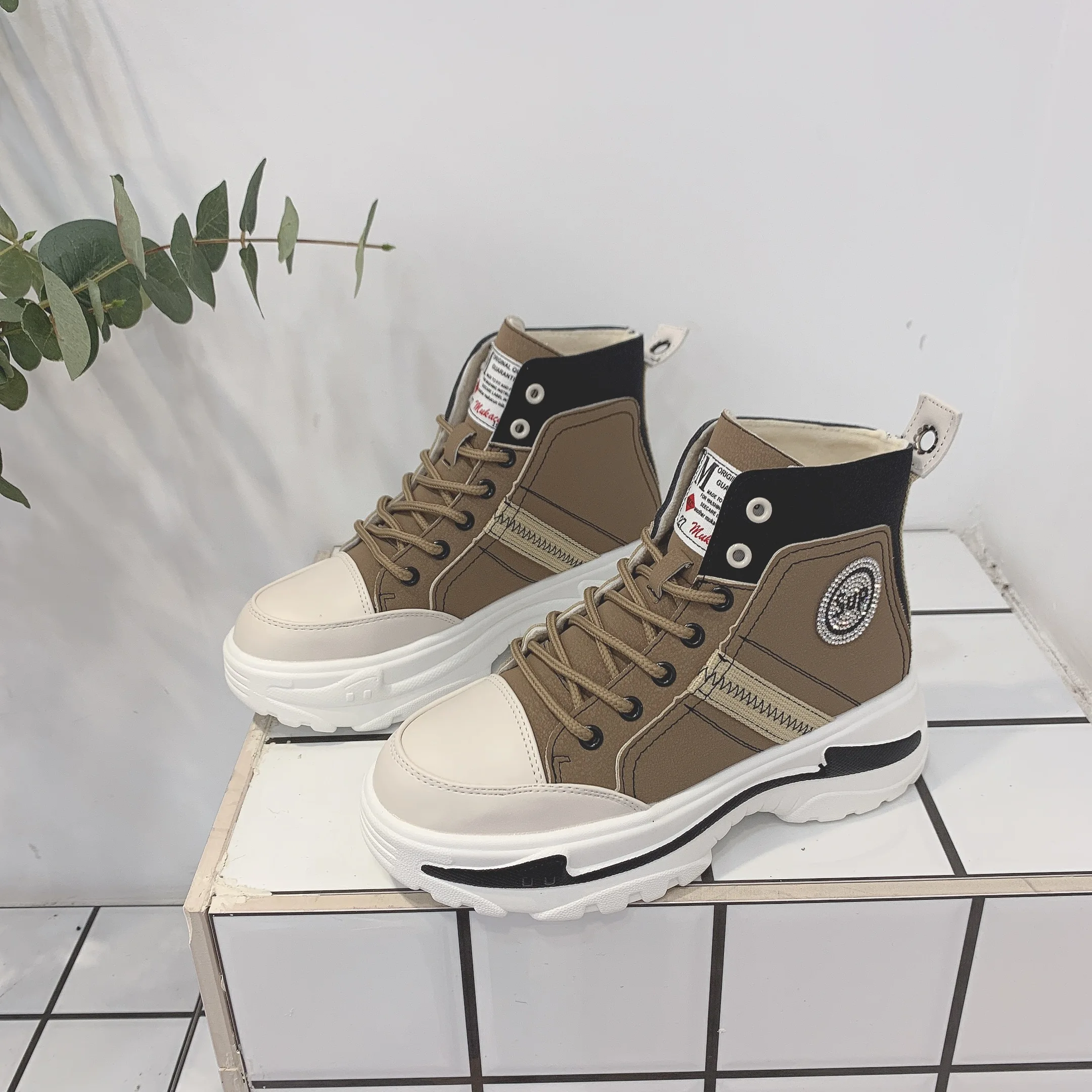 Женские ботинки martin коллекция 2019 года модные повседневные Полусапоги на толстой