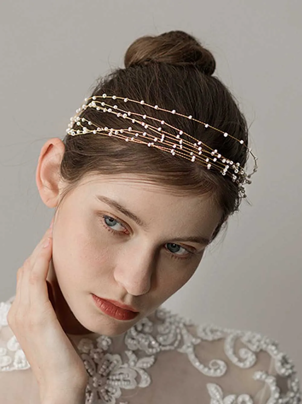 Женский богемный обруч с золотыми бусинами свадебный головной убор украшения