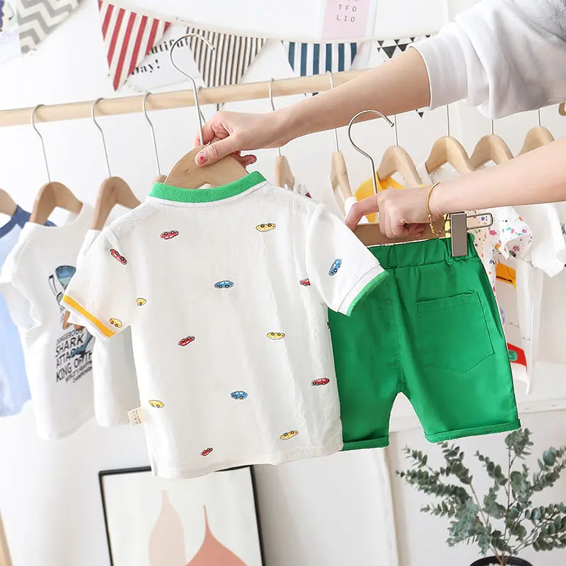 Летняя одежда для маленьких мальчиков и девочек Детская футболка с принтом