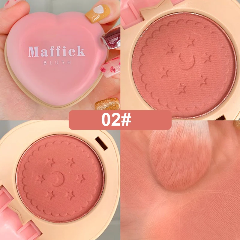 3 вида одноцветные румяна палитра для макияжа минеральная пудра красные стойкие