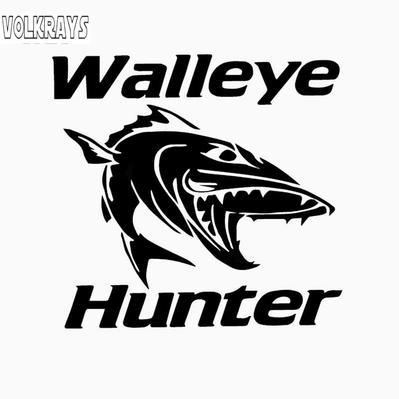 Volkrays мультфильм автомобильная наклейка Walleye Hunter аксессуары отражающая крышка
