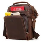 Сумка на плечо мужская из кожи Крейзи Хорс, винтажный мессенджер, саквояж кросс-боди, качественная сумочка для путешествий для ipad
