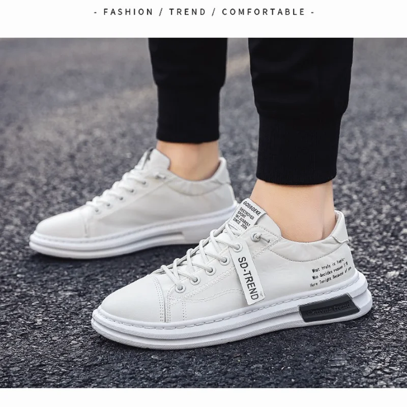 

2021 Spring Autumn casual Non-slip fashion shoes men Breathable Lace-up chic Sneakers for male Comfortable All-match men shoes