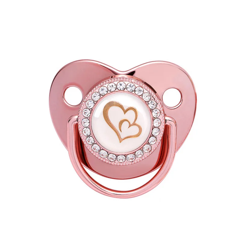 Новинка 2021 Детская соска розовое золото блестящий прорезыватель не содержит