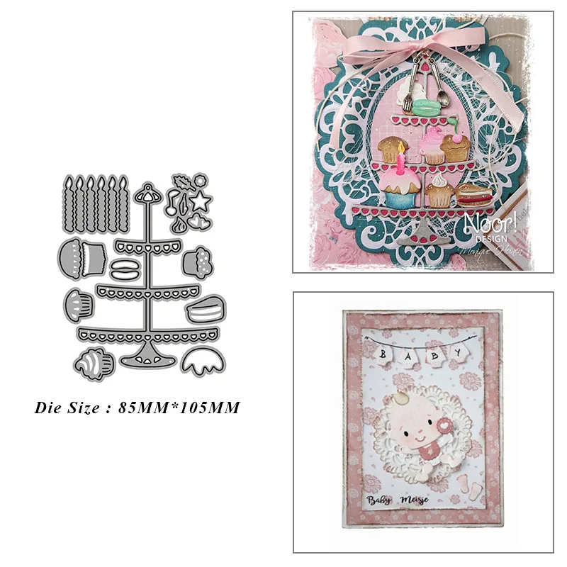 

Dessert Stand Cake Candle Metal Cutting Dies for DIY Scrapbook Album Paper Card Decoration Crafts Embossing 2021 New Dies