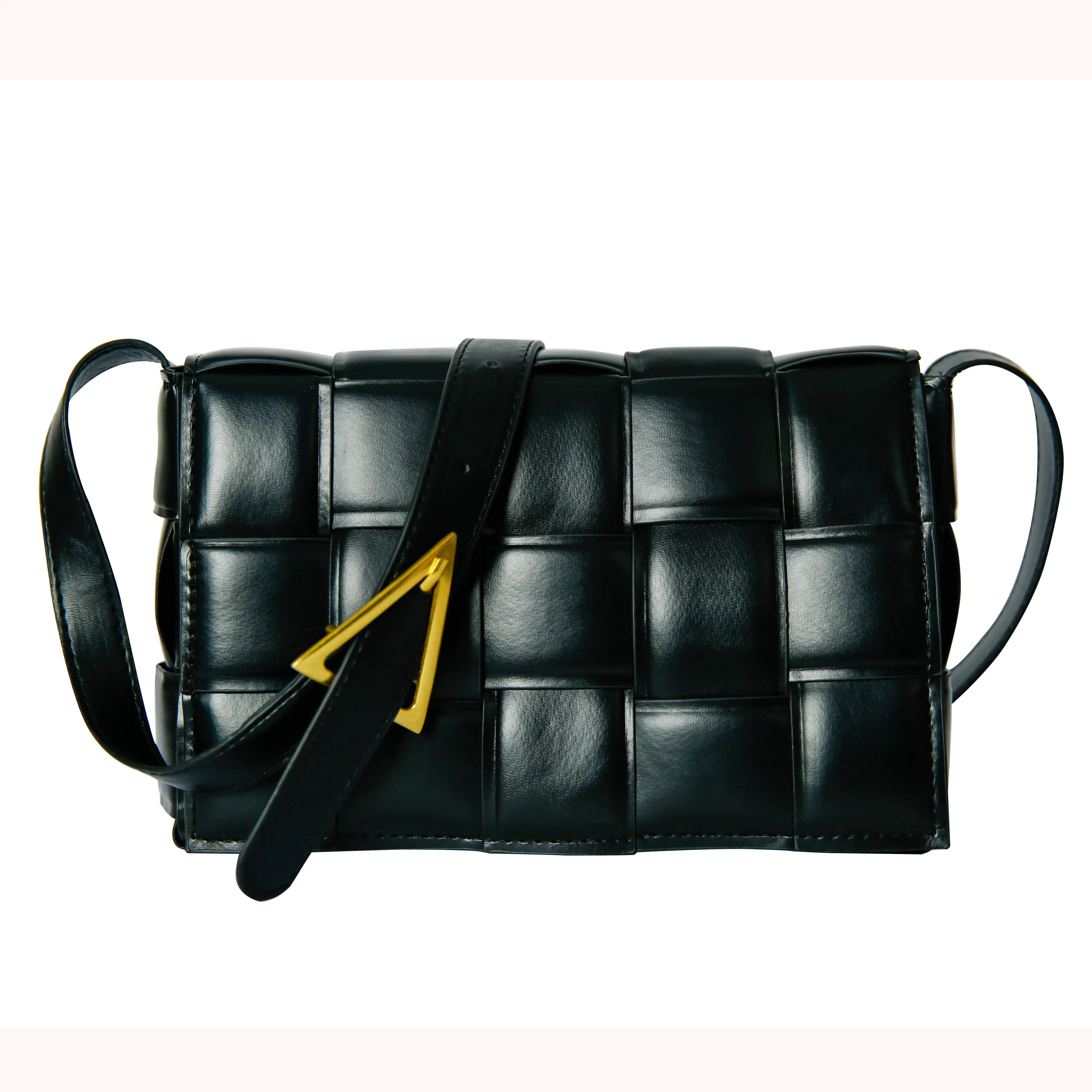 

2021 Solid Color Fashion Shoulder Handbags Female Travel Cross Body Bag Weave Small PU Leather Crossbody Bags For Women