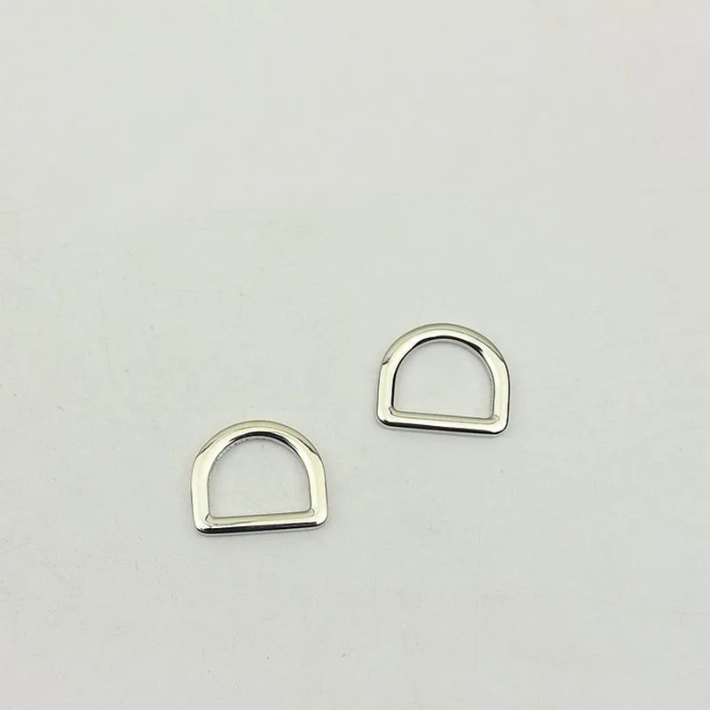 50Pcs 19mm Silver Gold Gunmetal Metal D Rings for Webbing Strap Bags Handbag Dee Buckles Hardware LeatherCraft Accessories