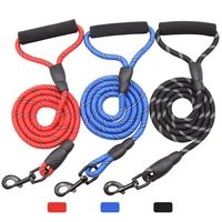 large dog rope padded handle dog collar leashes dogs collar leashes lead rope for walking labrador rottweiler dogs supplies