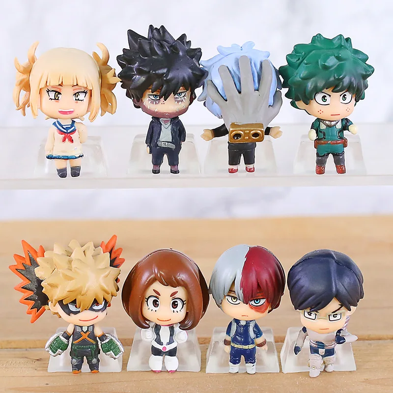 8 шт./компл. аниме Моя геройская Академия очако урарака мидария изуку бакуго Katsuki