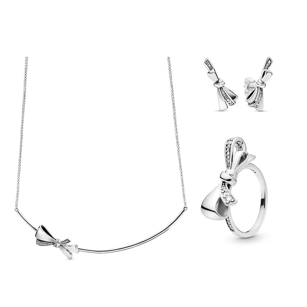 

Комплект из колье и серёг, из серебра 925 пробы