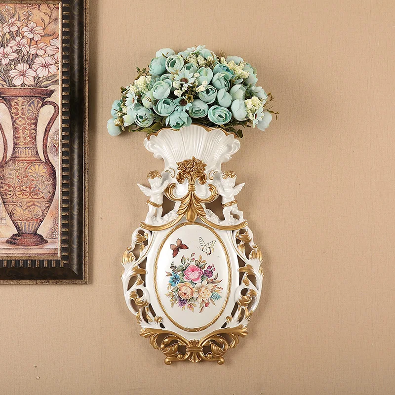 Европейская настенная ваза из смолы украшение для дома гостиной дивана фоновые